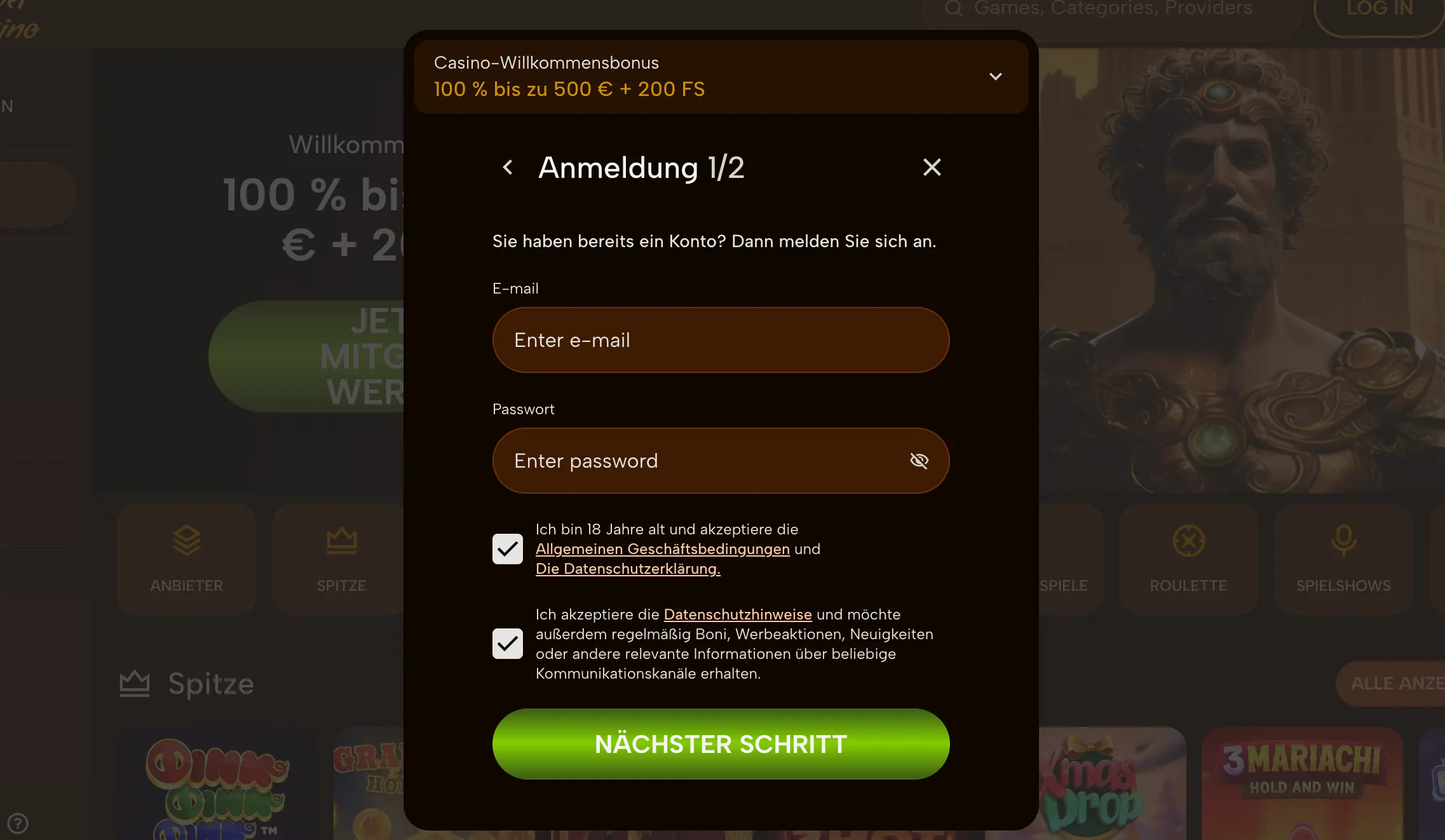 FlashBet Casino Registrierung – Jetzt anmelden und spielen